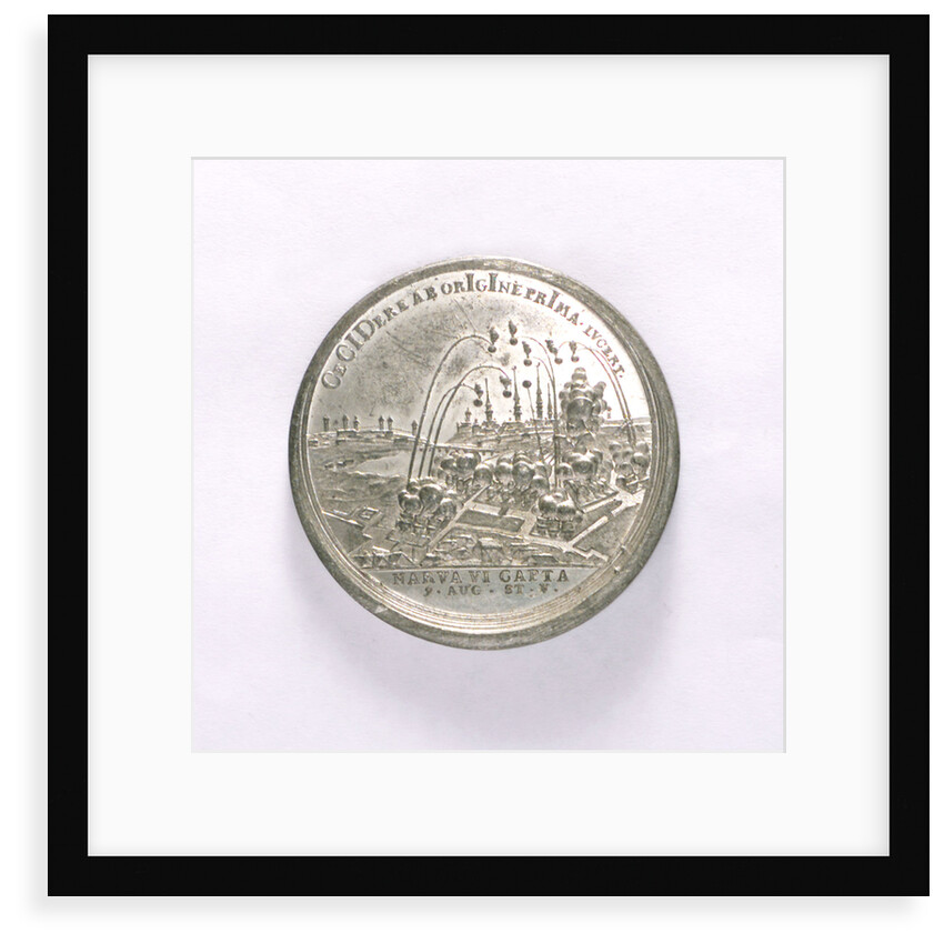 Medal commemorating the capture of Narva, 1704; reverse by T. Iwanov