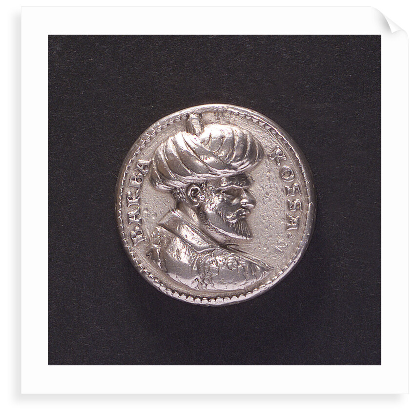 Medal commemorating Admiral Khair Ad-din Barbarossa of Algiers; obverse by L. Neufarer