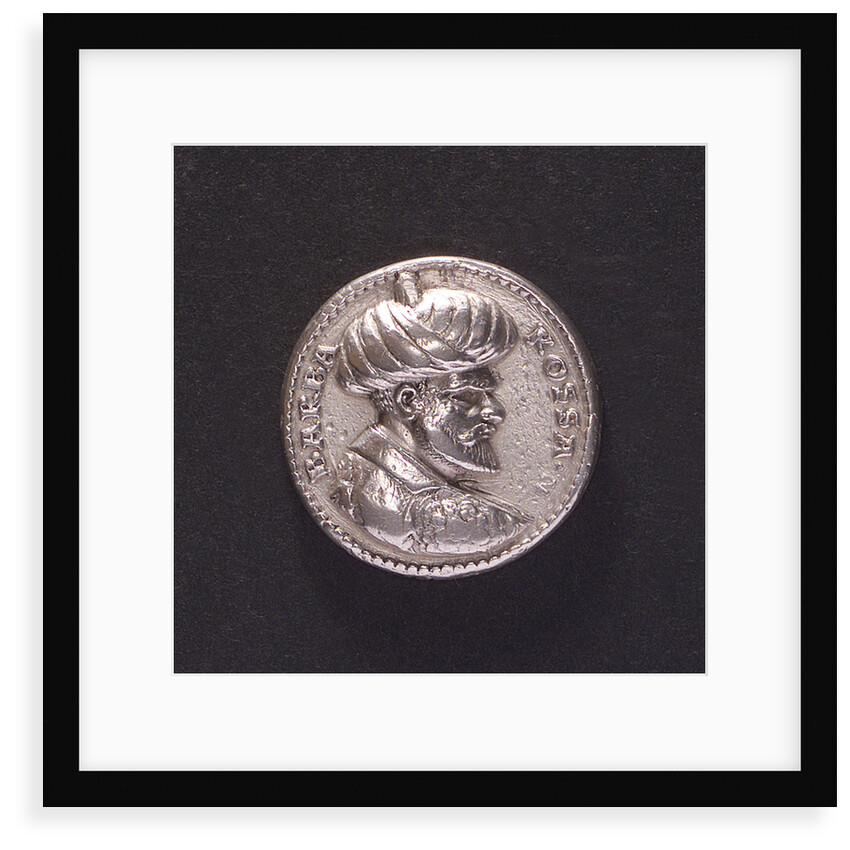 Medal commemorating Admiral Khair Ad-din Barbarossa of Algiers; obverse by L. Neufarer