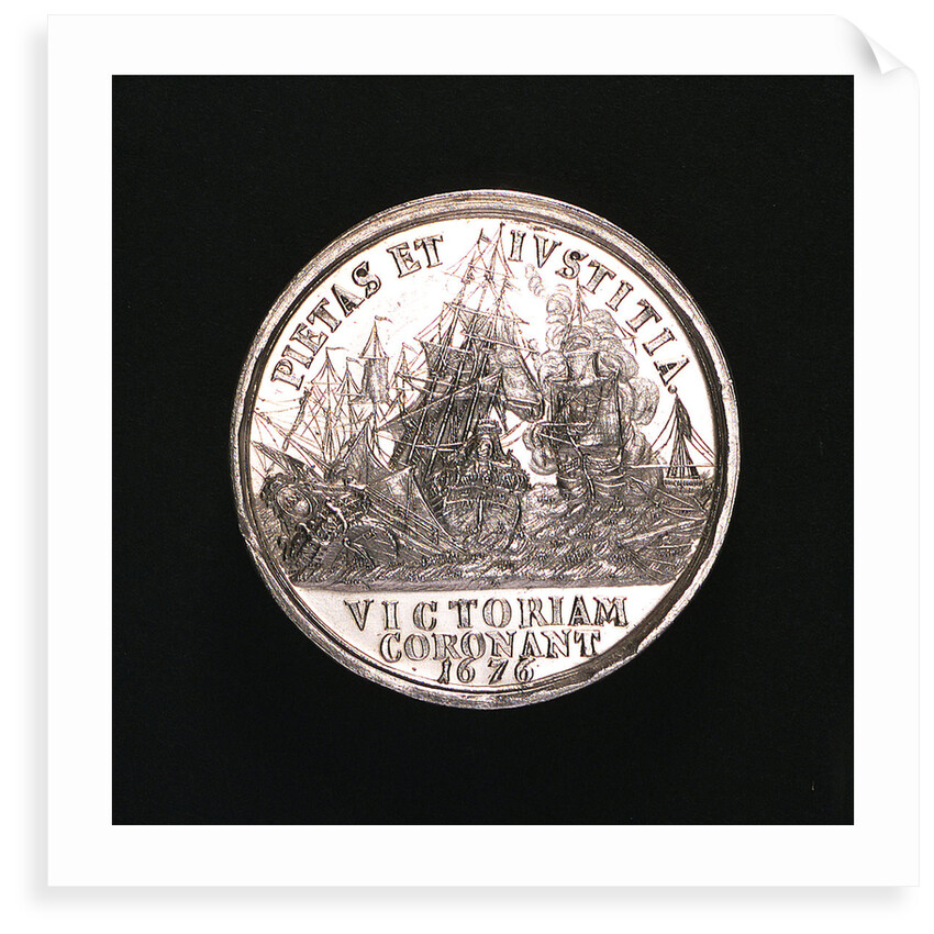 Medal commemorating the Battle of Öland, 1676; reverse by unknown