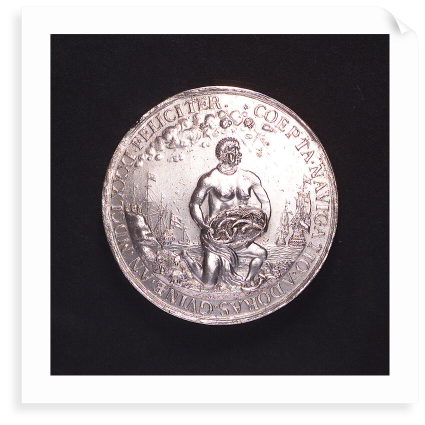 Medal commemorating the voyage to Guinea, 1681; obverse by unknown