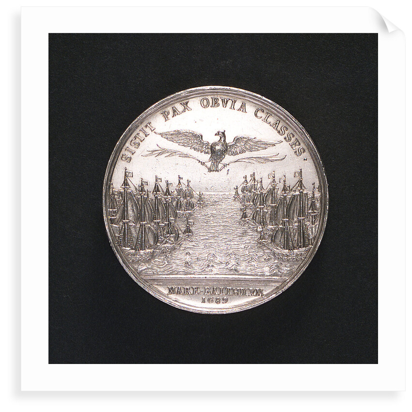Medal commemorating the naval demonstration and the peace of Altona, 1689; reverse by A. Meibus