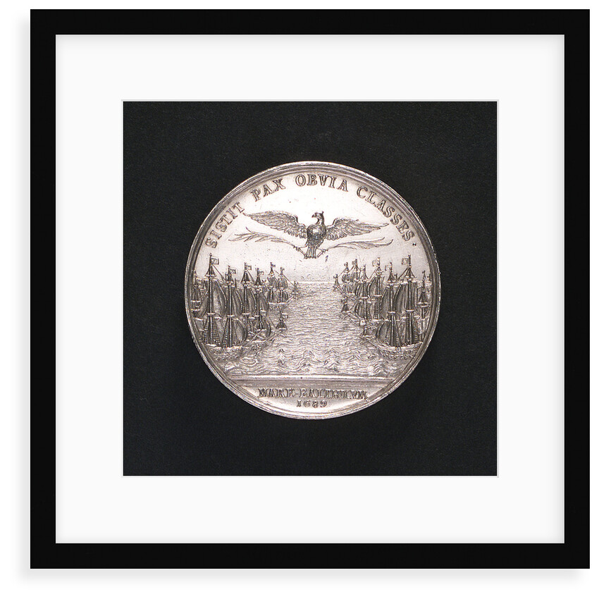 Medal commemorating the naval demonstration and the peace of Altona, 1689; reverse by A. Meibus