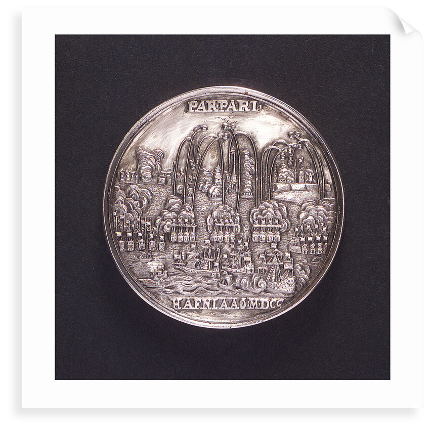 Medal commemorating the bombardment of Tönningen and Copenhagen, 1700; reverse by unknown