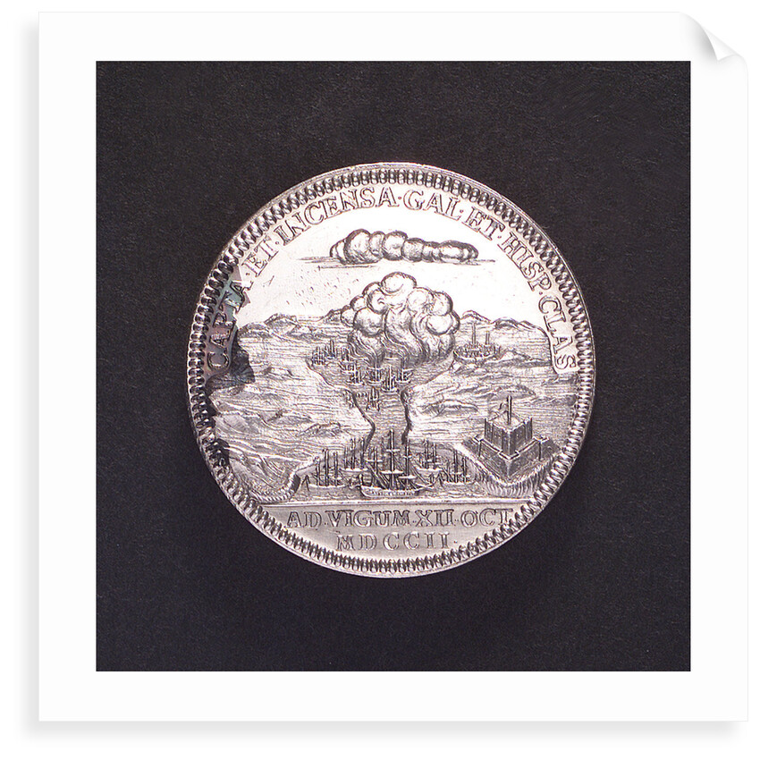 Medal commemorating the Expedition to Vigo Bay, 1702; reverse by C. Wermuth