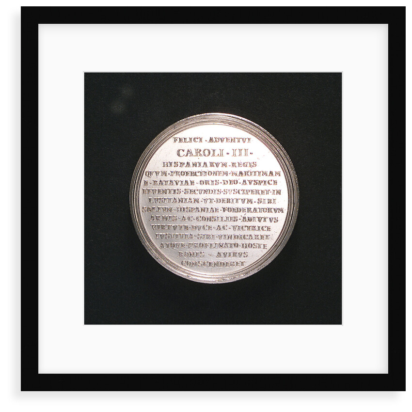 Medal commemorating the arrival of King Charles III in Portugal, 1703; reverse by C. Wermuth