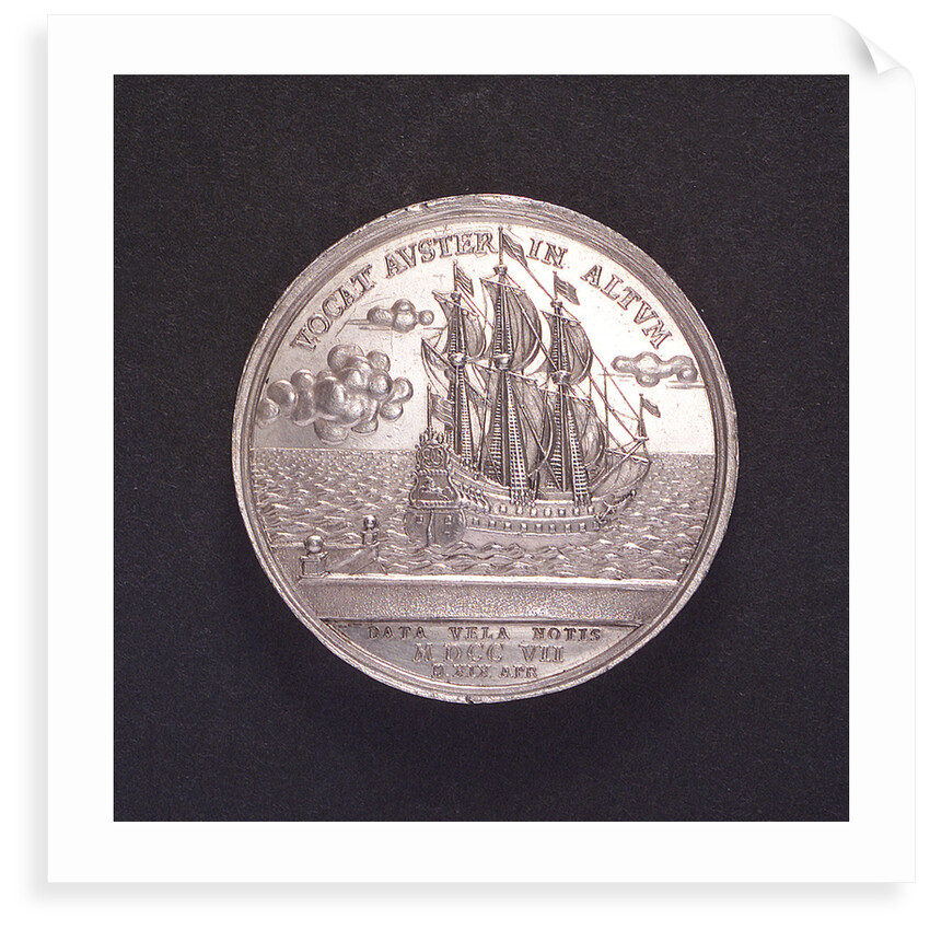 Medal commemorating the voyage of Princess Elisabeth of Brunswick and Luneburg; reverse by unknown