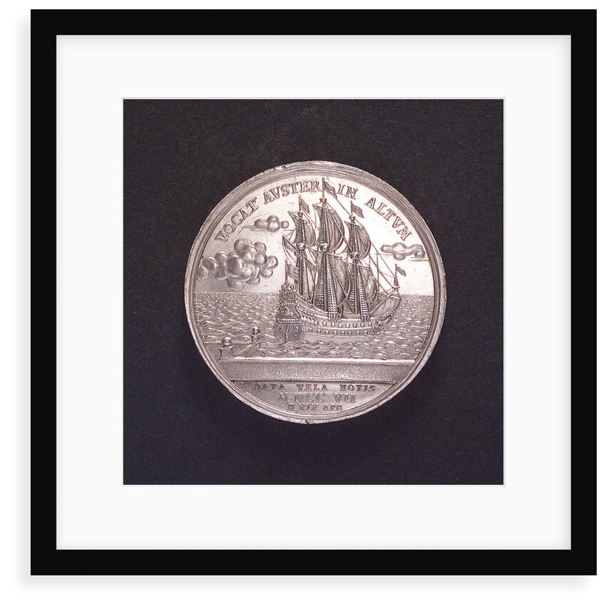 Medal commemorating the voyage of Princess Elisabeth of Brunswick and Luneburg; reverse by unknown
