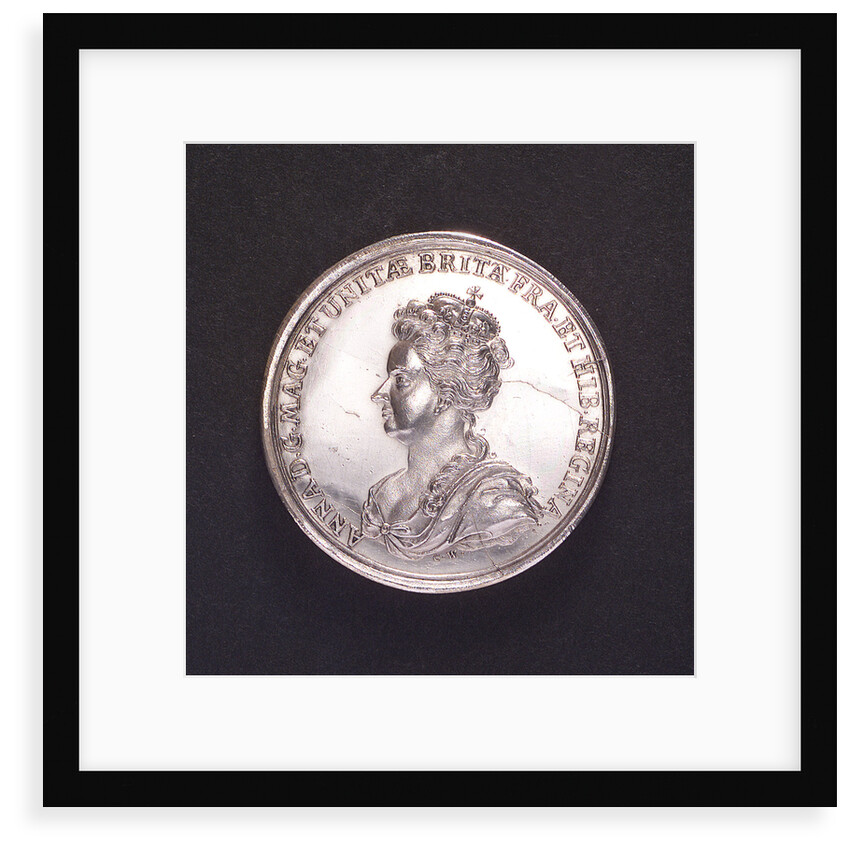 Medal commemorating the attempted invasion of Scotland, 1708; obverse by C. Wermuth
