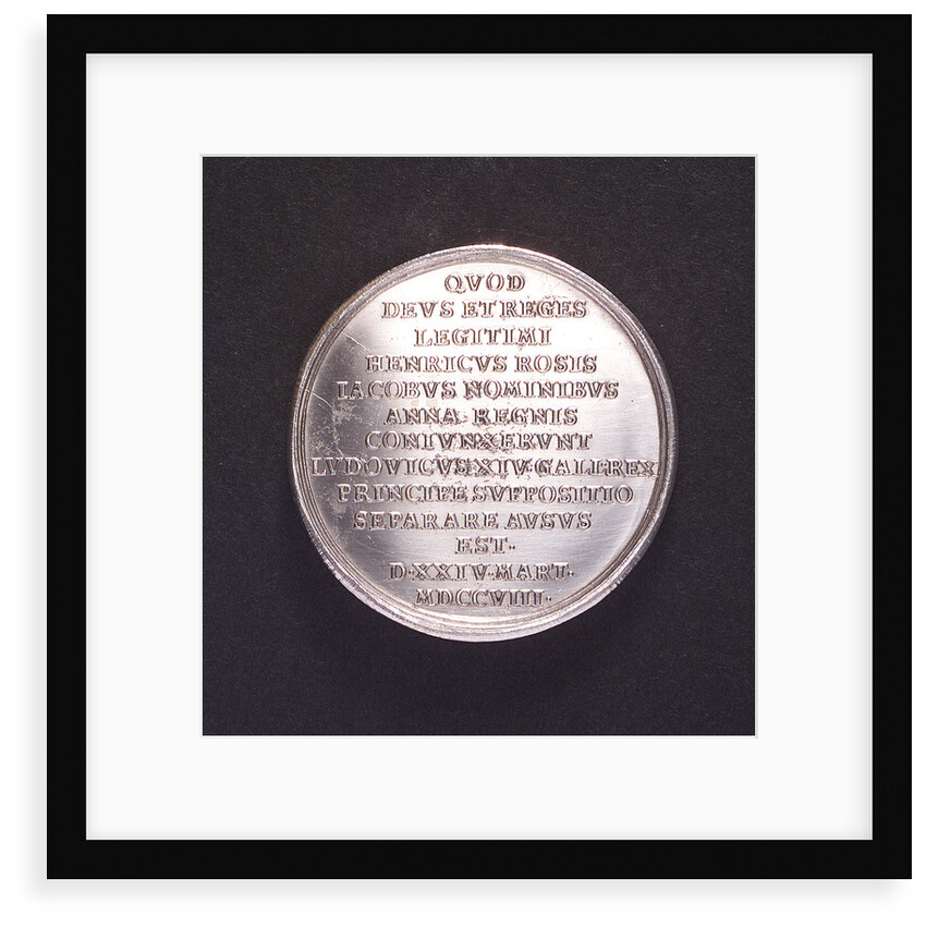 Medal commemorating the attempted invasion of Scotland, 1708; reverse by C. Wermuth