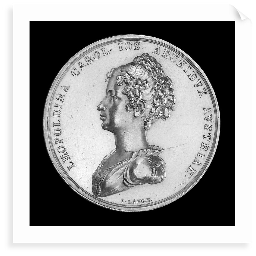 Medal commemorating the journey to Brazil of Archduchess Leopoldine of Austria, 1817; obverse by J.N. Lang