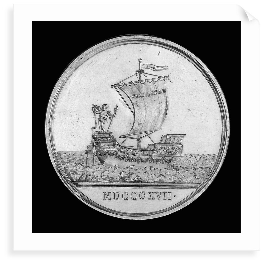 Medal commemorating the journey to Brazil of Archduchess Leopoldine of Austria, 1817; reverse by J.N. Lang