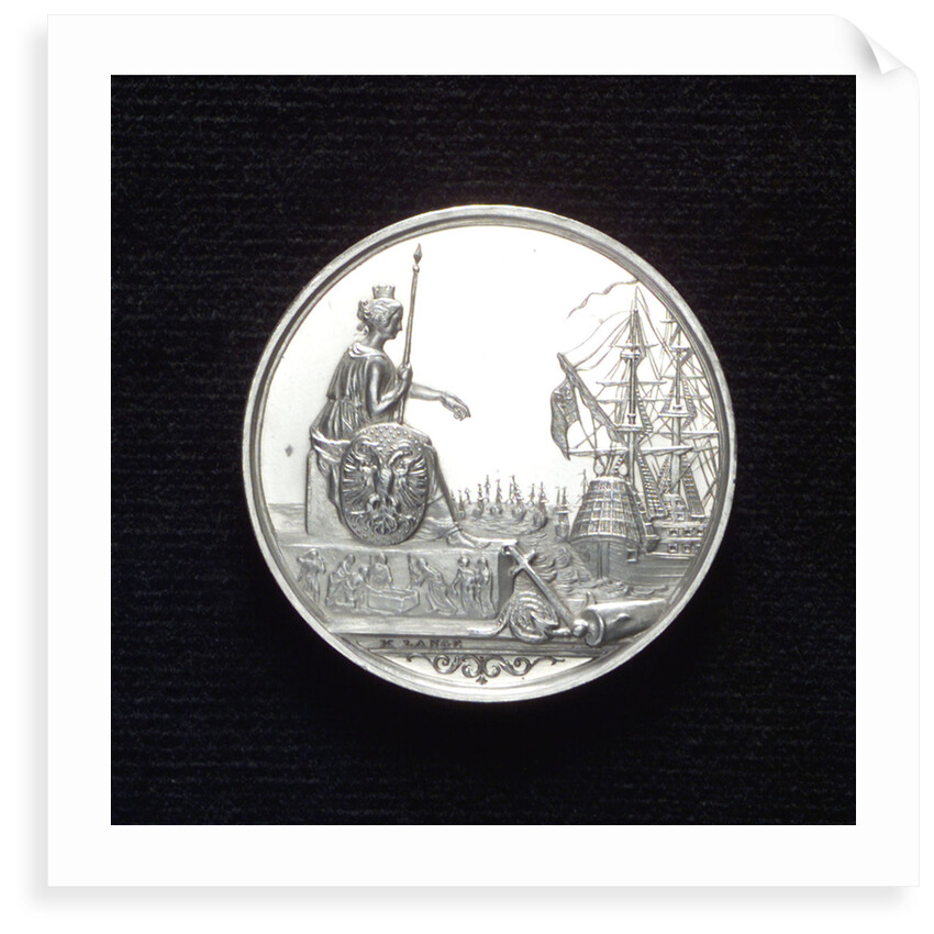 Medal commemorating the German Fleet founded, 1848; obverse by K. Lange