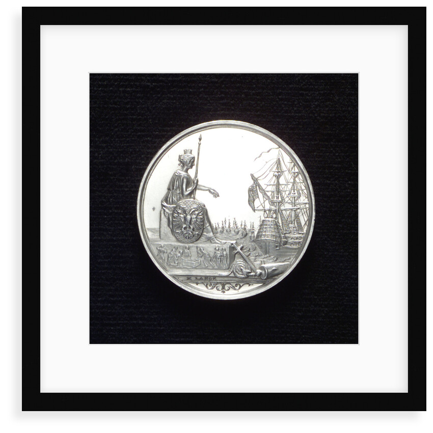 Medal commemorating the German Fleet founded, 1848; obverse by K. Lange