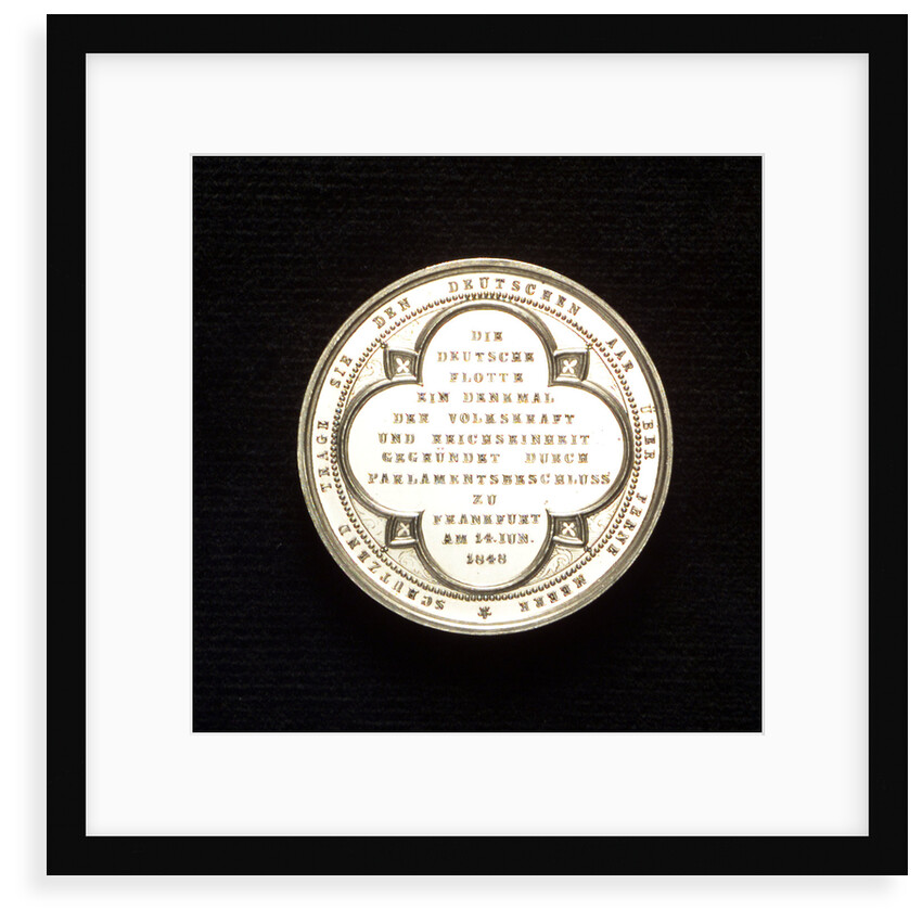 Medal commemorating the German Fleet founded, 1848; reverse by K. Lange