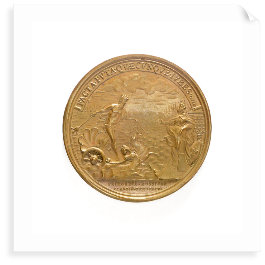 Medal commemorating the Black Sea Fleet founded, 1696; reverse by S. Judin