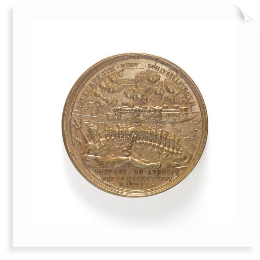 Medal commemorating the capture of two Swedish ships, 1703; obverse by T. Iwanov