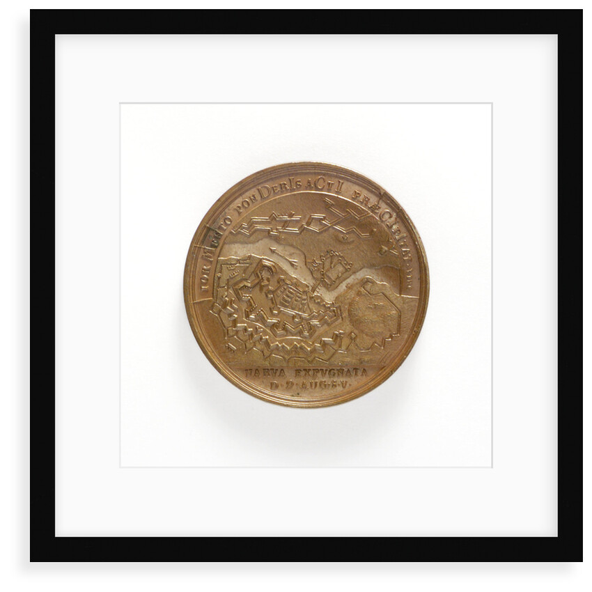 Medal commemorating the capture of Narva, 1704; reverse by T. Iwanov
