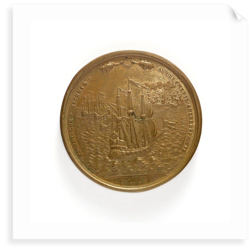 Medal commemorating Admiral Apraxin; reverse by Gouin