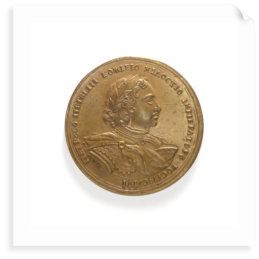 Medal commemorating the capture of three Swedish frigates, 1719; obverse by K. Osner