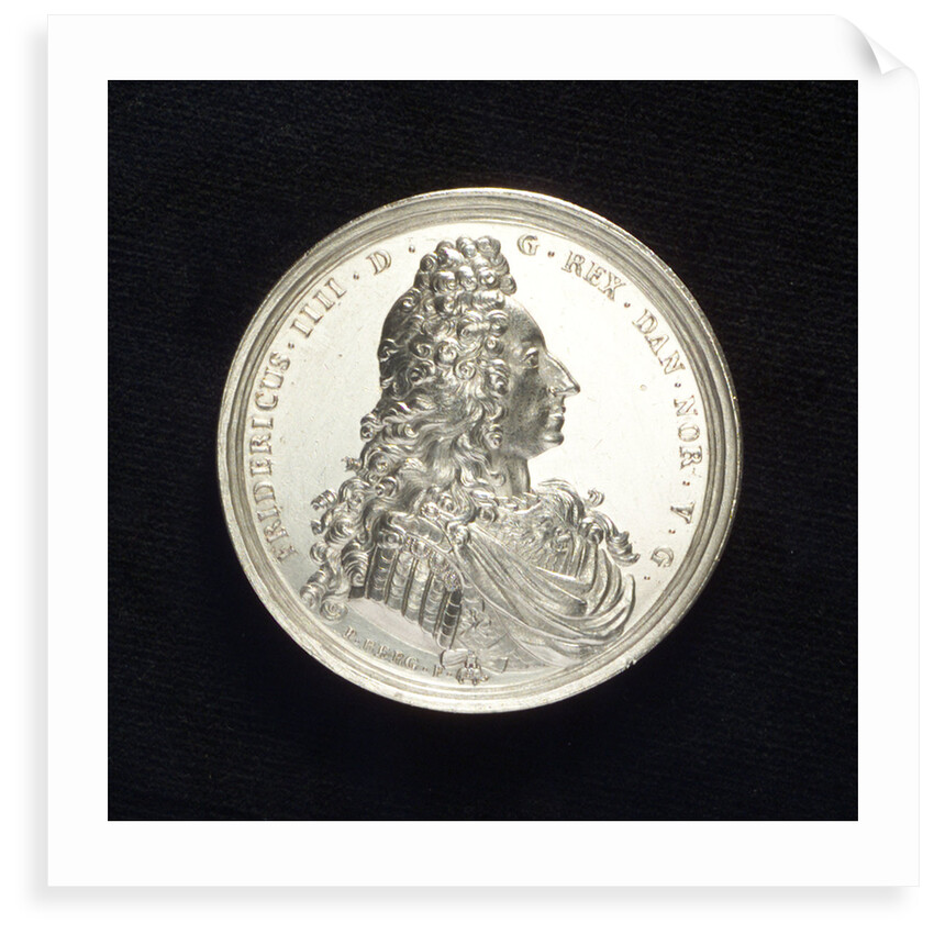Medal commemorating the Battle of Amager, 1710; obverse by P. Berg
