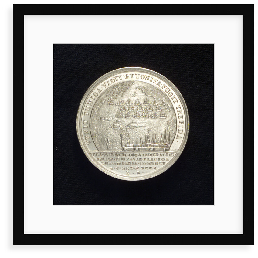 Medal commemorating the Battle of Amager, 1710; reverse by P. Berg