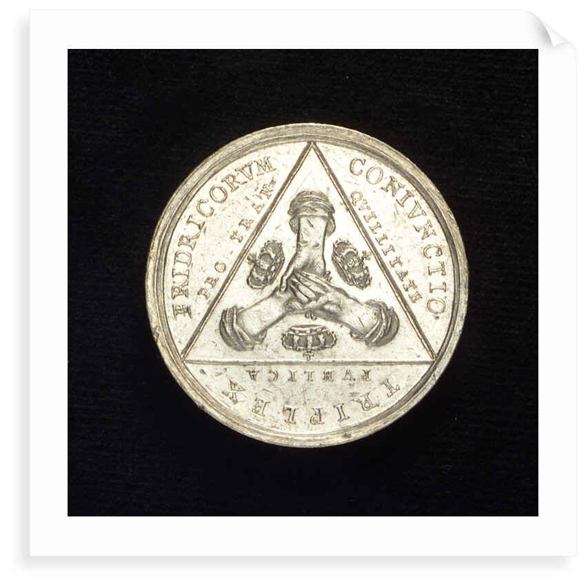 Medal commemorating the success of the Allies against Sweden, 1715; obverse by unknown