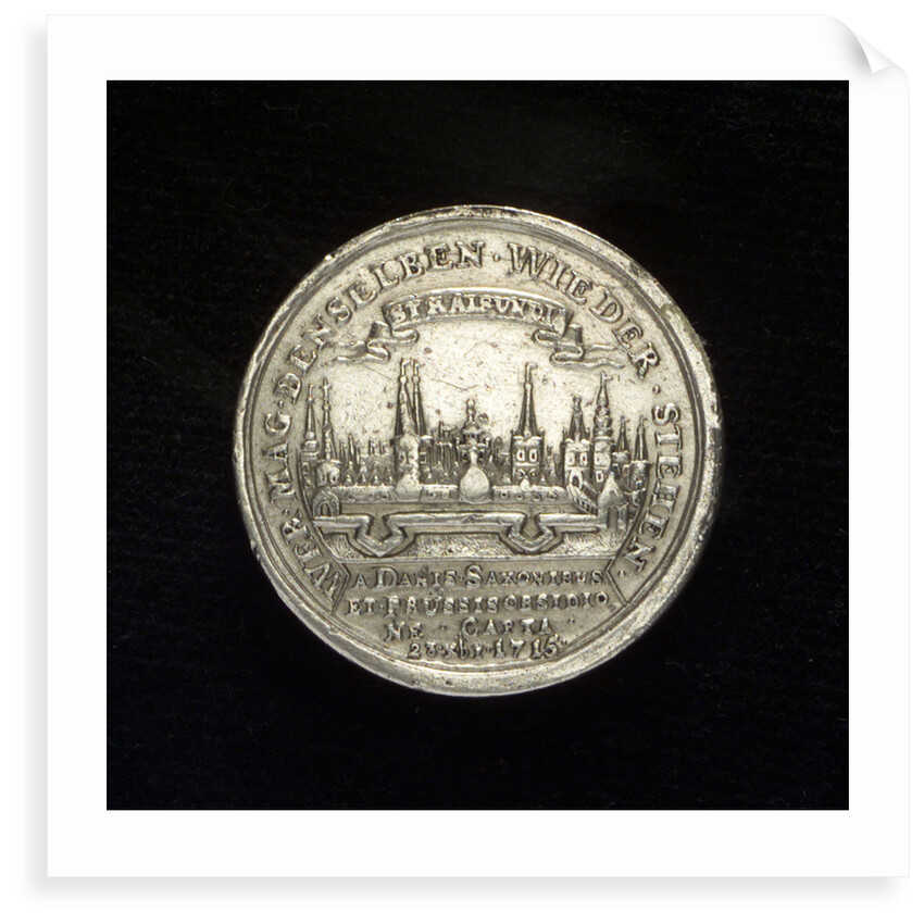 Medal commemorating the capture of Stralsund, 1715; reverse by unknown