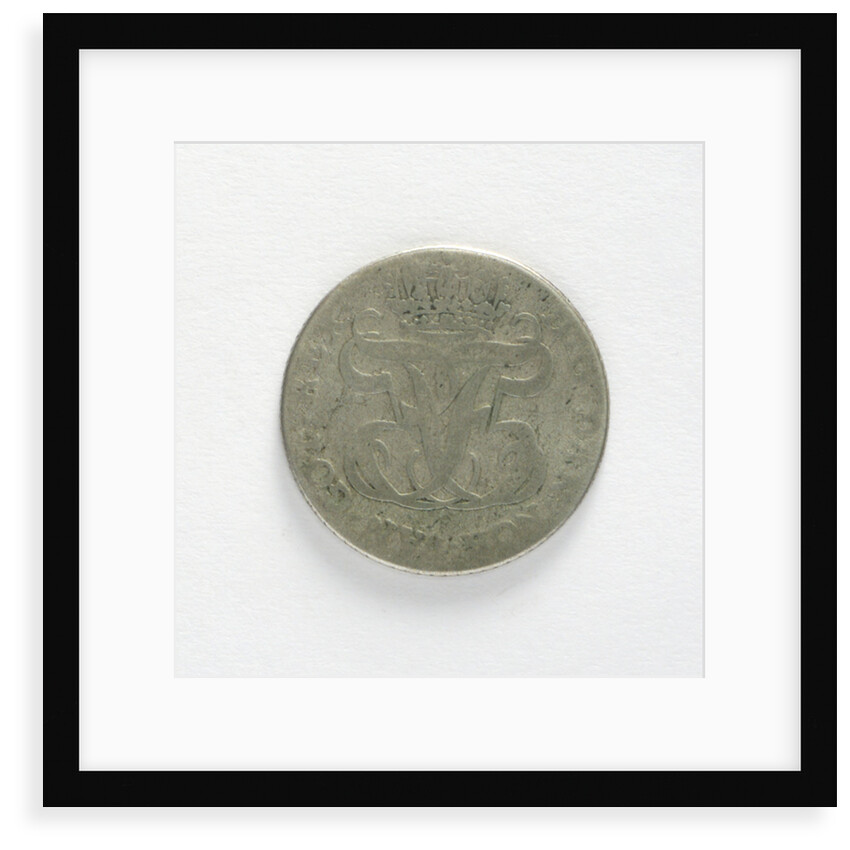Danish West Indian coin; XII skilling; obverse by unknown