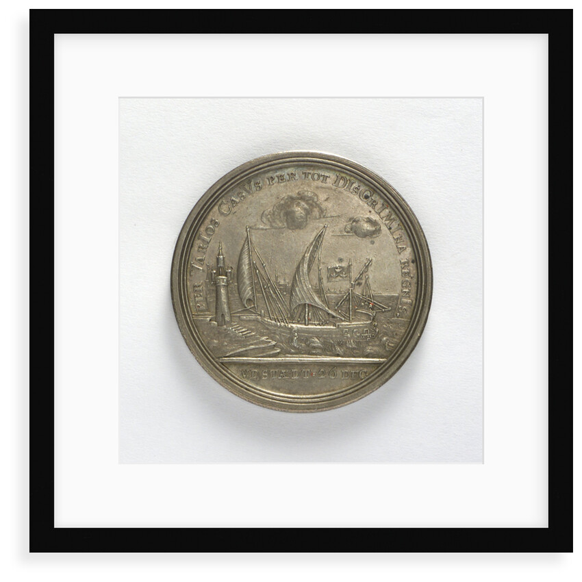 Medal commemorating the escape of Charles XII from Stralsund, 1715; reverse by unknown