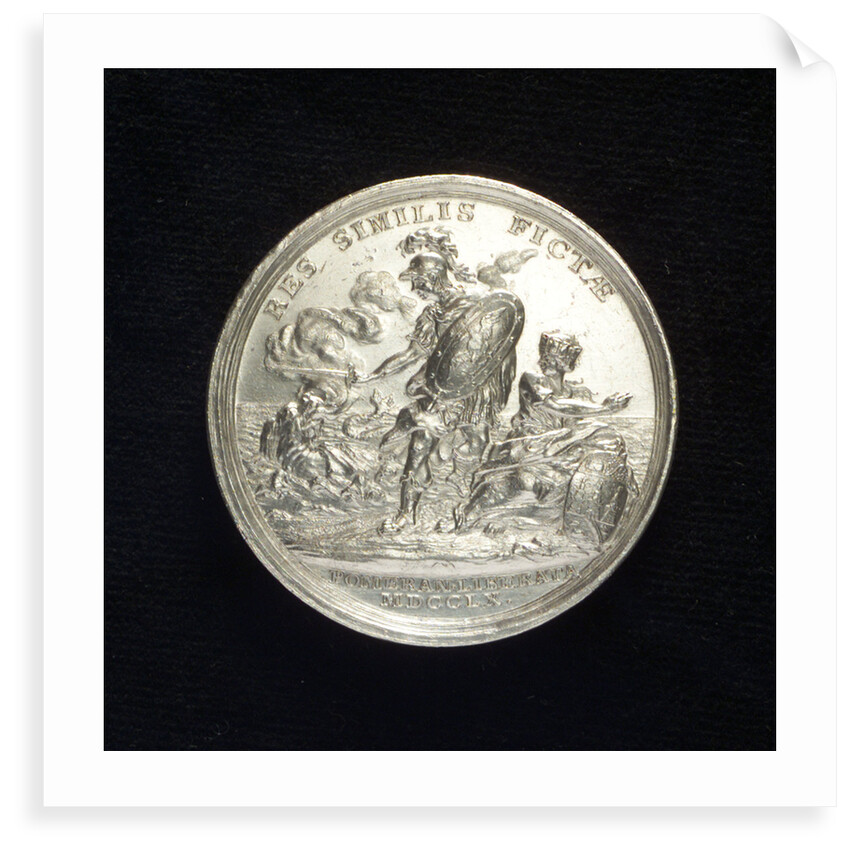 Medal commemorating the defence of Colberg and Paul von Werner, 1760; reverse by N. Georgi