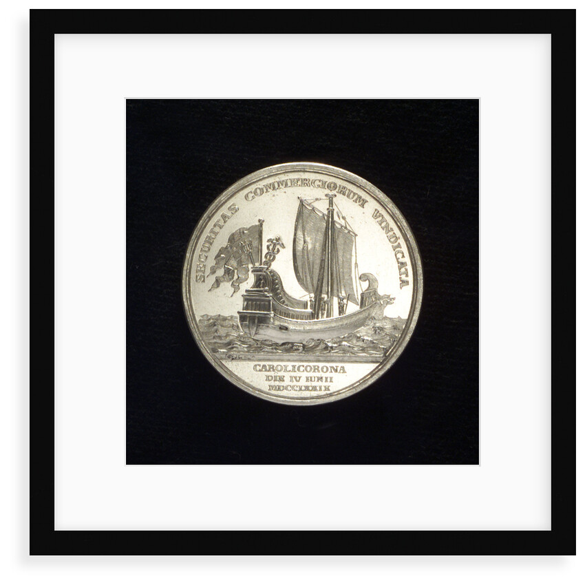 Medal commemorating the protection of sea trade; reverse by Gustav Ljungberger