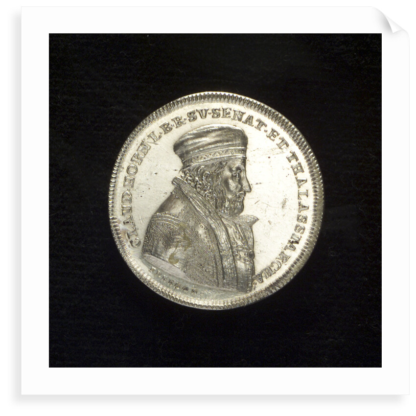 Medal commemorating Admiral Clas Christersson Horn (1520-1566); obverse by C.G. Fehrman