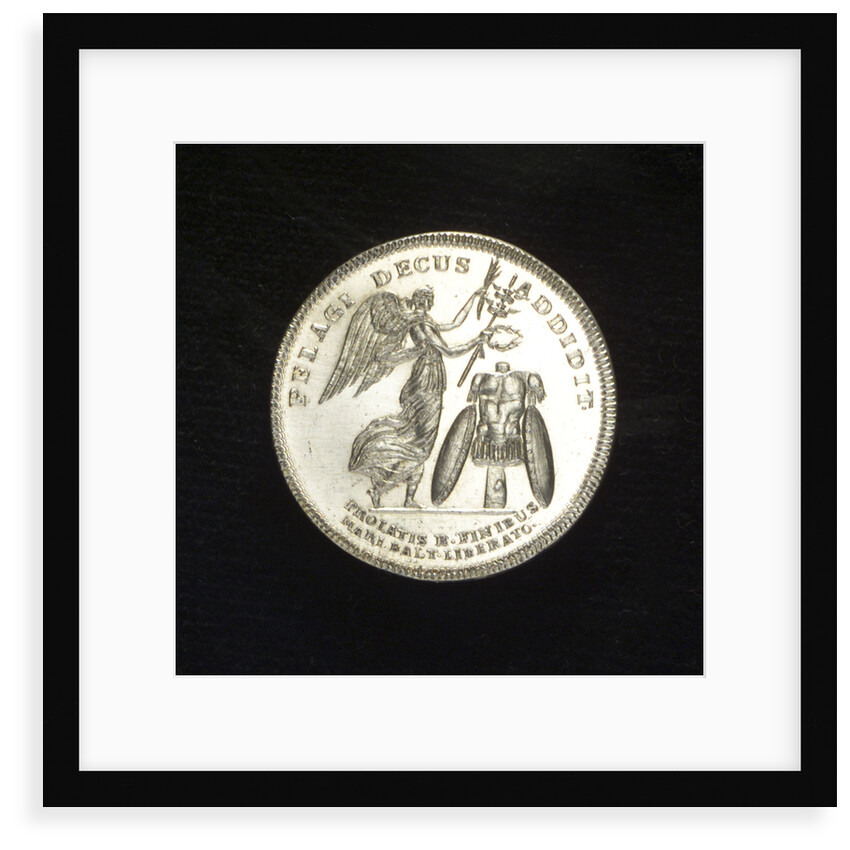 Medal commemorating Admiral Clas Christersson Horn (1520-1566); reverse by C.G. Fehrman