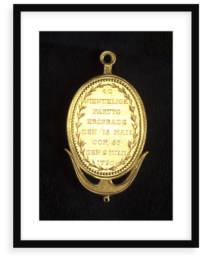 Naval reward medal commemorating the Battles of Svensksund and Friederickshamm, 1790; reverse by C.G. Fehrman