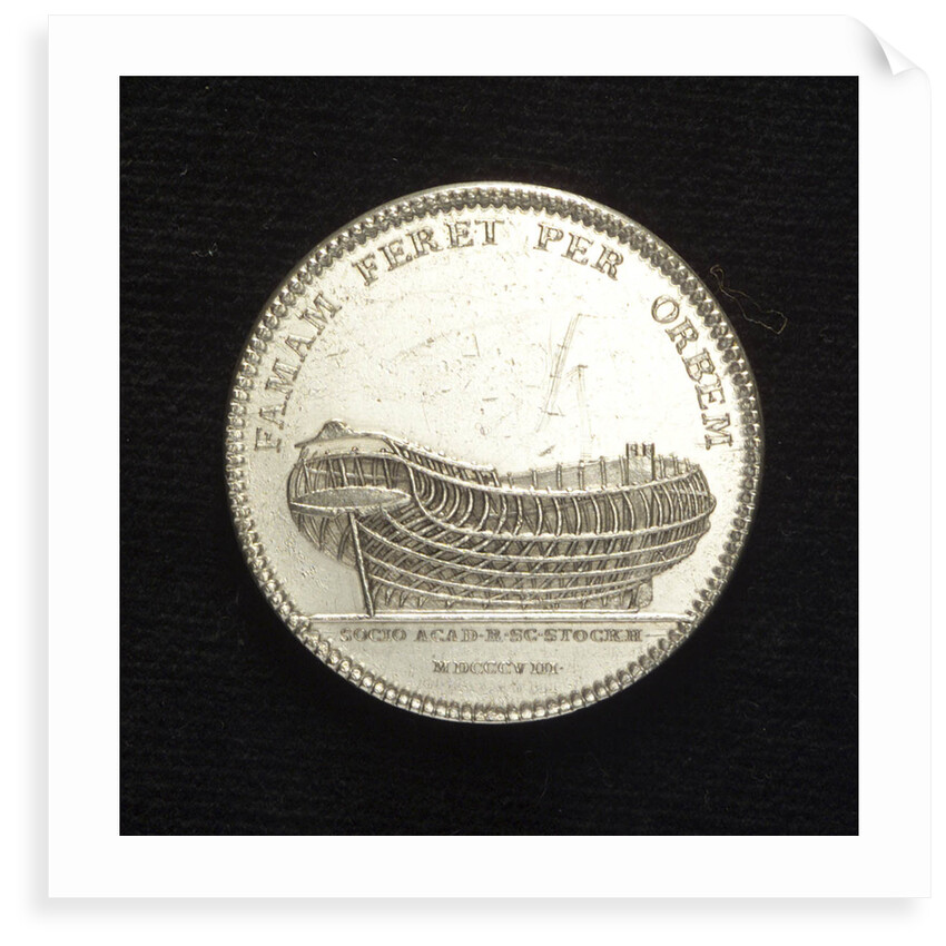 Medal commemorating Admiral Frederick Henry Chapman (1721-1808); reverse by C.M. Frumerie