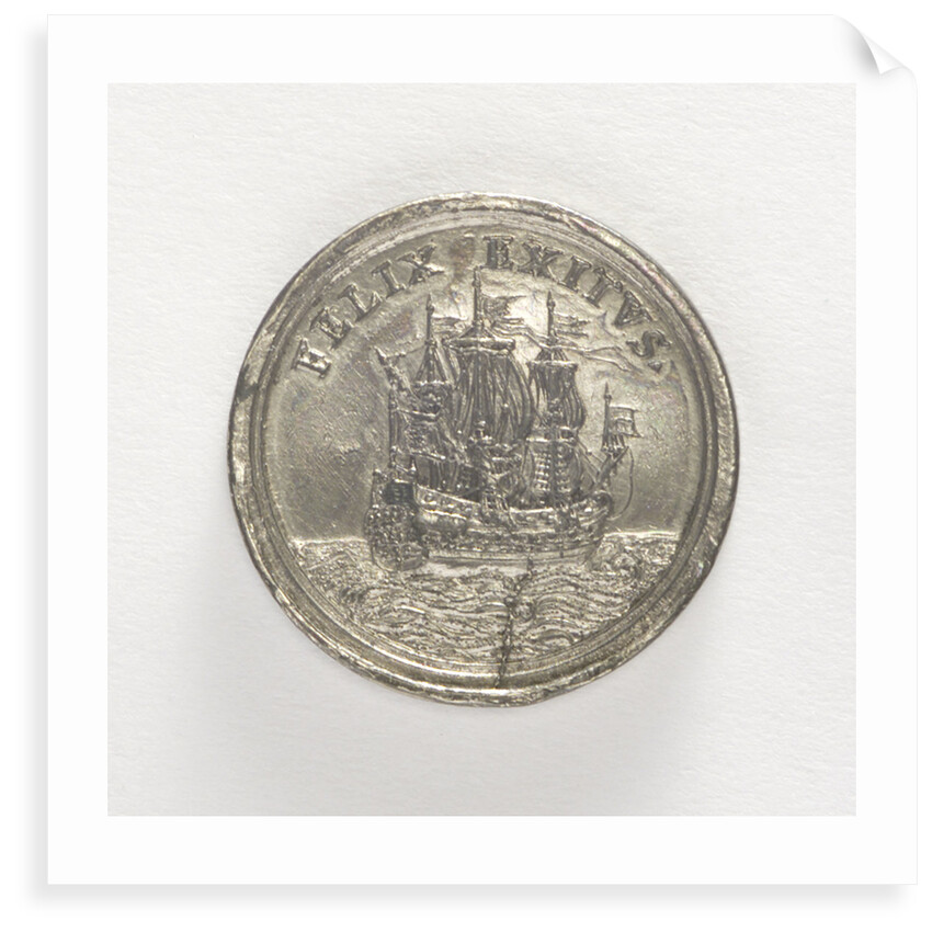 Counter commemorating the arrival of King Charles III in Portugal, 1703; obverse by C. Wermuth