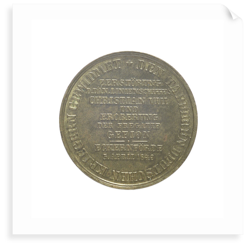 Naval reward counter commemorating the action off Eckernförde, 1849 by Lowenstein