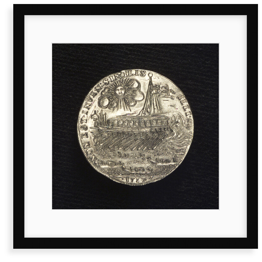 Counter commemorating the launch of the Bucintoro III, 1727; reverse by P. Querini