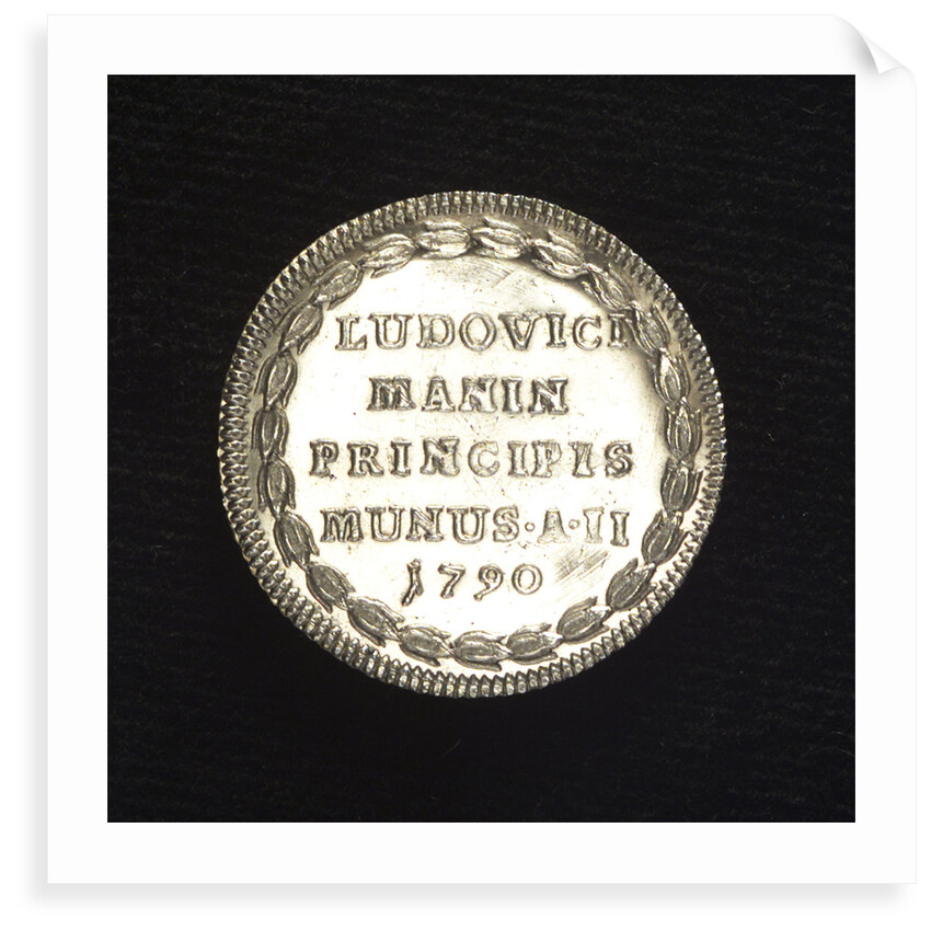 Counter commemorating the victory over the pirates of Tunis, 1790; reverse by M. Badoreo