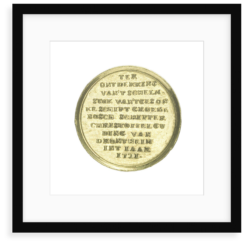 Counter commemorating the sinking of the 'Groenebosch', 1721; reverse by Unknown