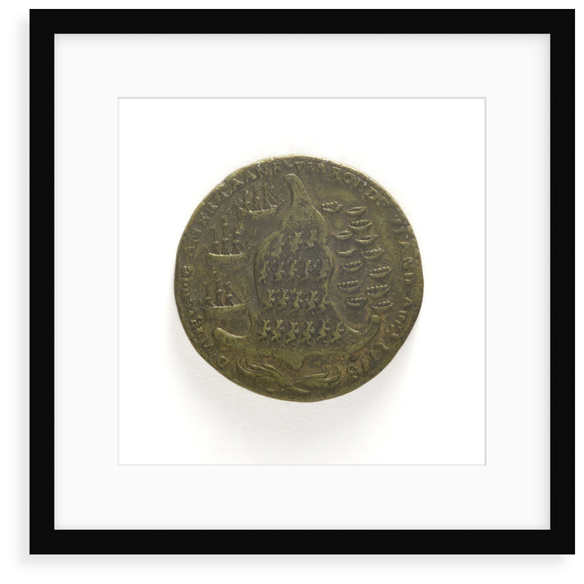 Counter commemorating Rhode Island relieved and evacuated, 1779; obverse by unknown
