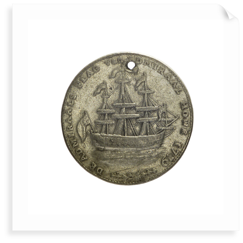 Counter commemorating Rhode Island relieved and evacuated, 1779; reverse by unknown