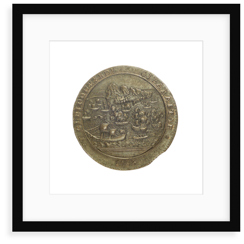 Counter commemorating the blockade of Gibraltar, 1783 and the loss of the 'Royal George', 1782; obverse by Unknown