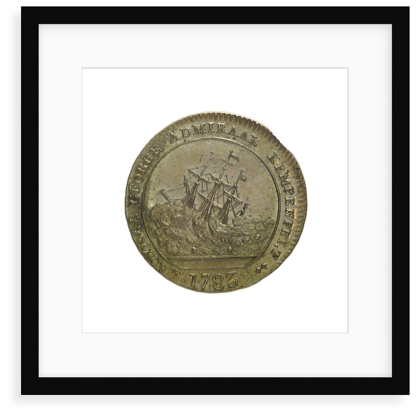 Counter commemorating the blockade of Gibraltar, 1783 and the loss of the 'Royal George', 1782; reverse by unknown