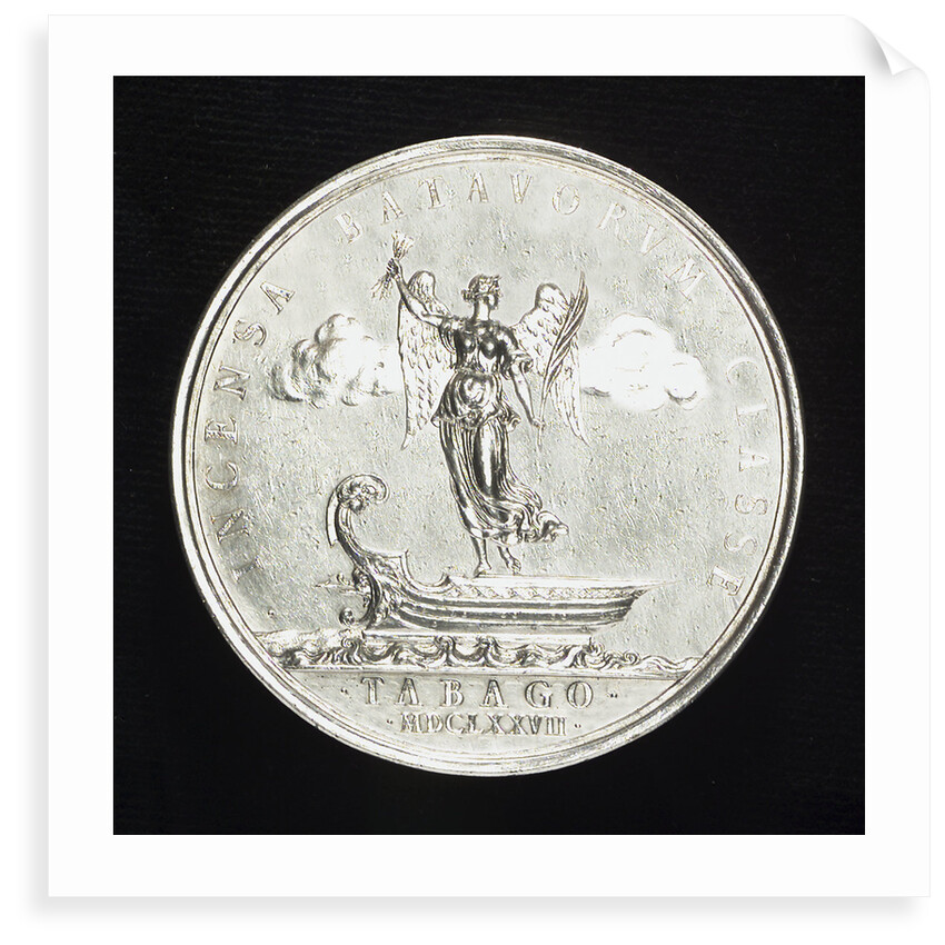 Medal commemorating the capture of Tobago, 1677; reverse by A. Meybusch
