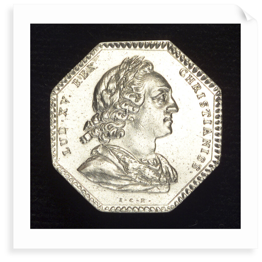 Medal commemorating the presentation to King Louis XV of an eighty-gun ship; obverse by J.C. Roettier