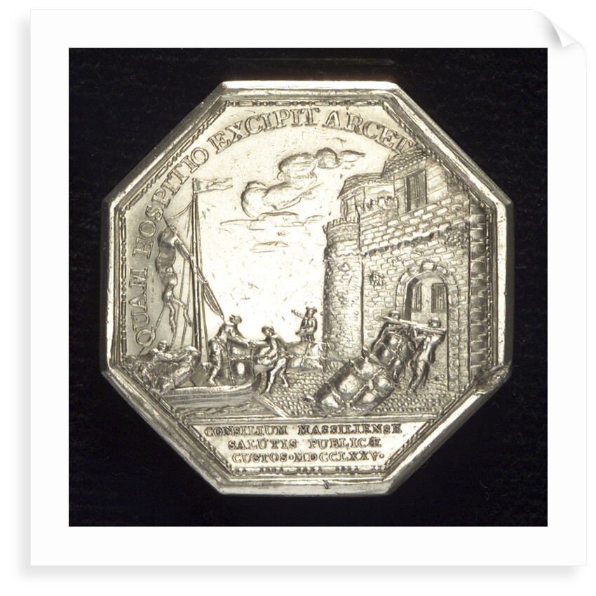 Medal commemorating the establishment of a lazaretto at Marseilles, 1775; reverse by N.M. Gatteaux