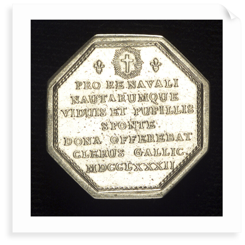 Commemorative medal presented as a gift from the Clergy to the Navy; reverse by B. Duvivier
