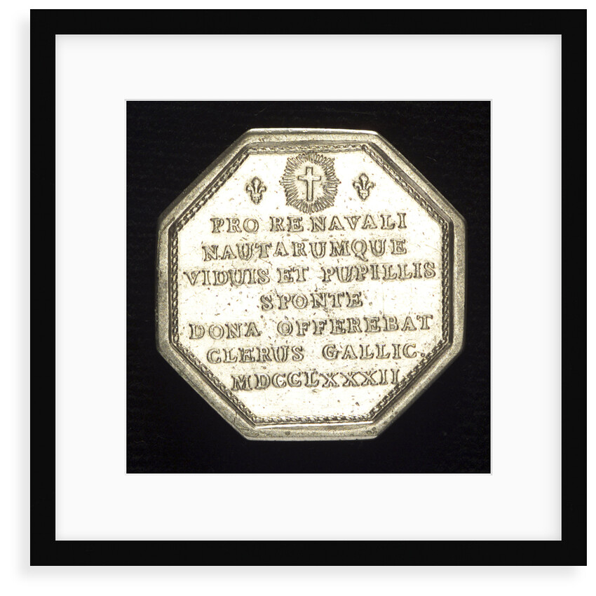 Commemorative medal presented as a gift from the Clergy to the Navy; reverse by B. Duvivier